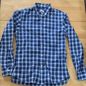 J.Press blue and white plaid button up